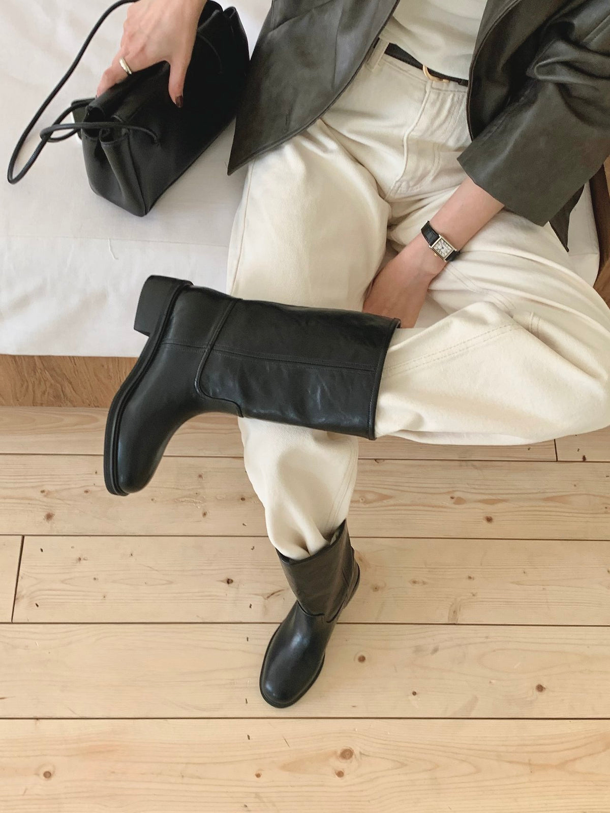 Vintage mid boots-2col