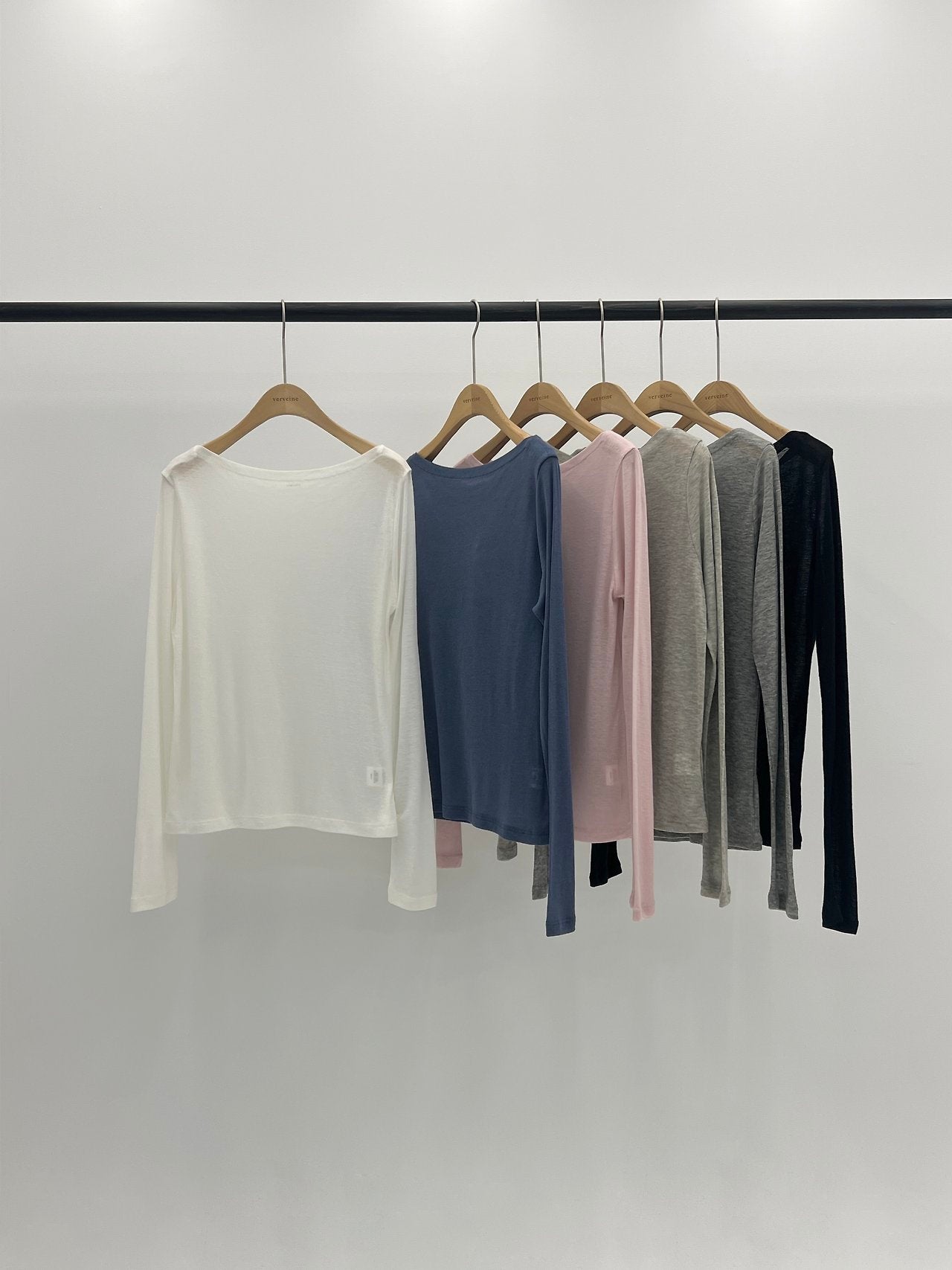 Bay wool tencel boat neck T-6col