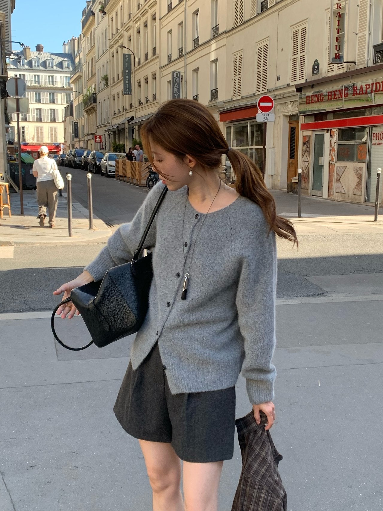 Lune fox round wholegarment cardigan-3col