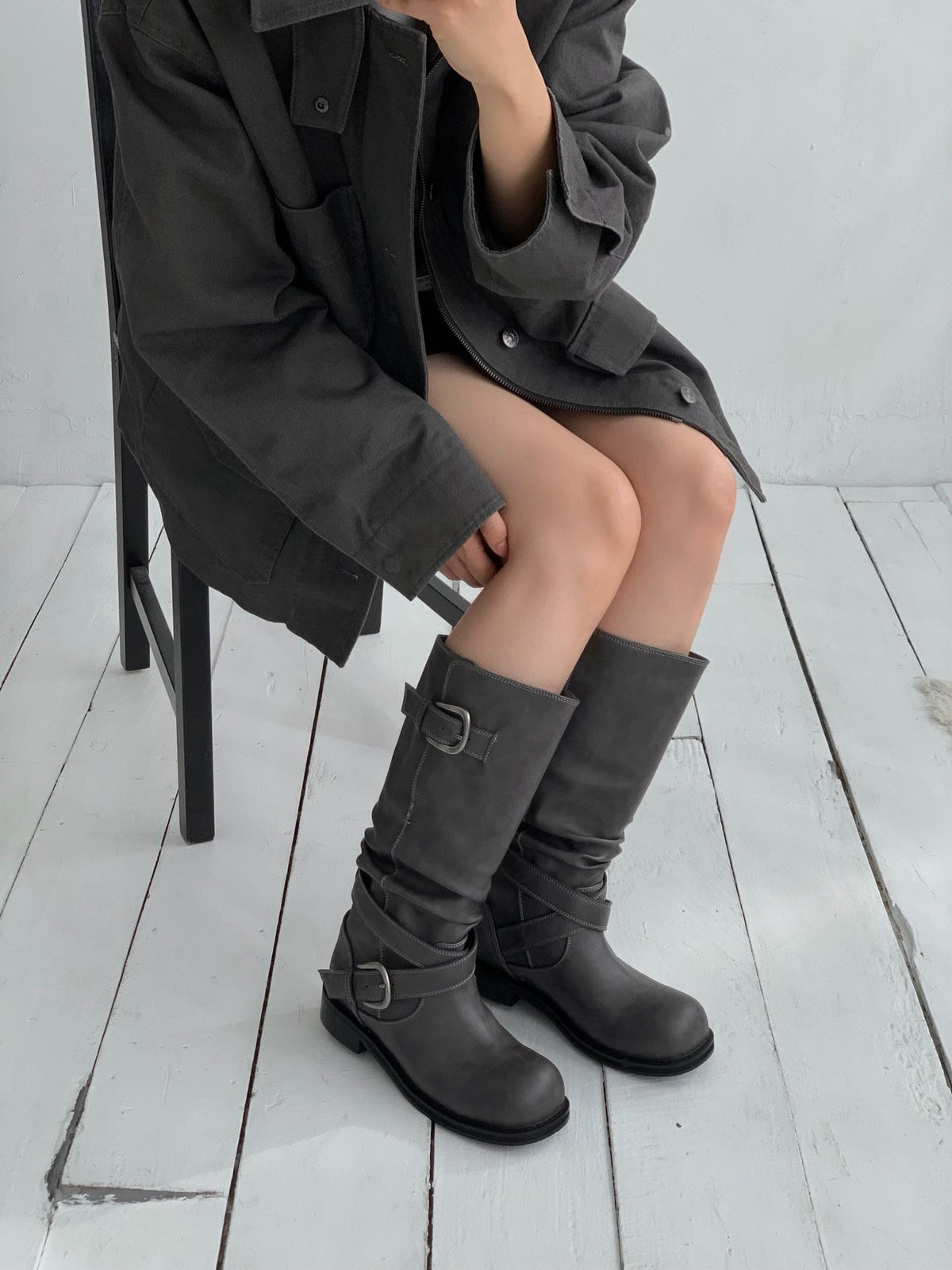 buckle fold-over boots-2col