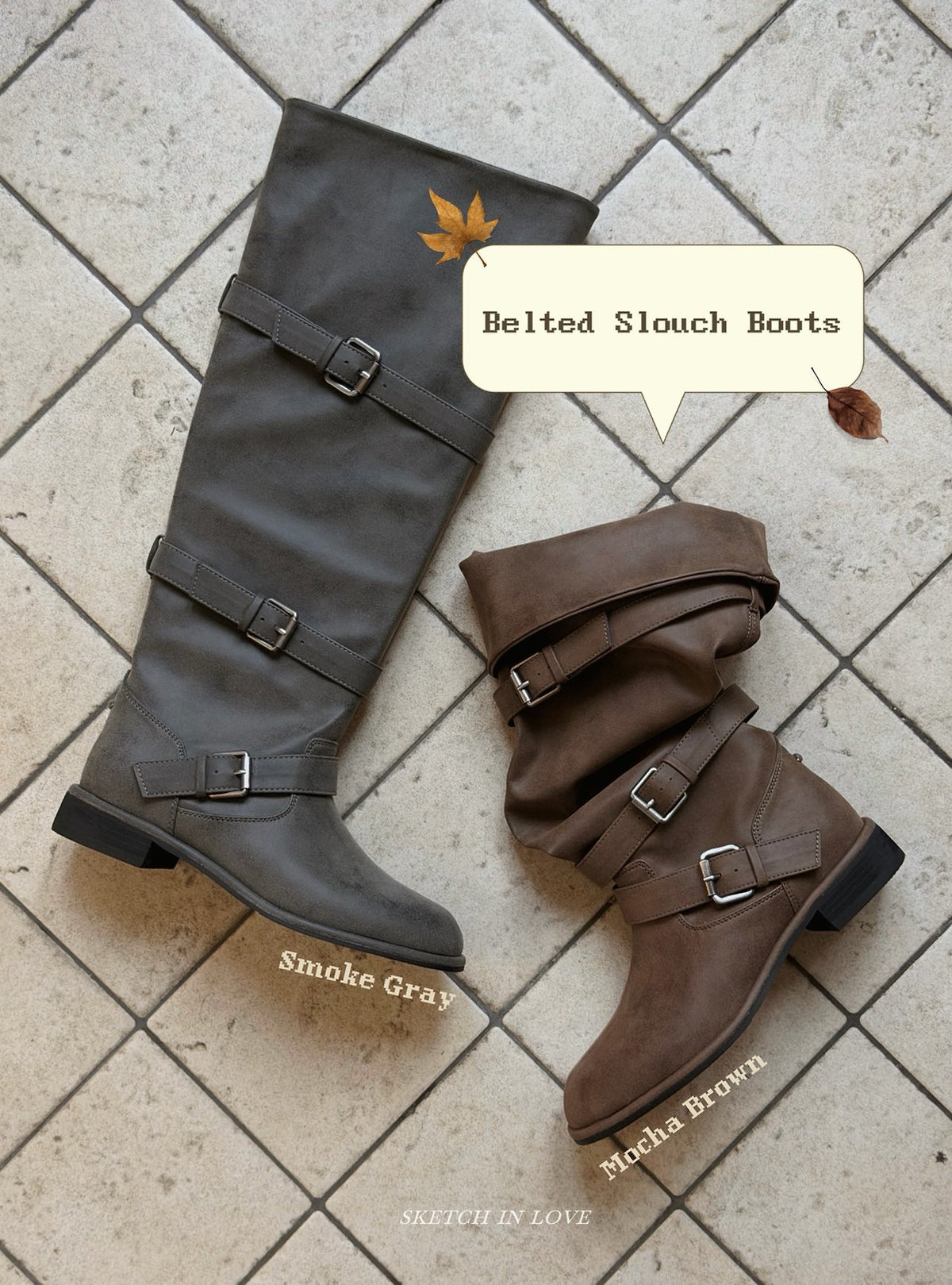 belted slouch boots-2col