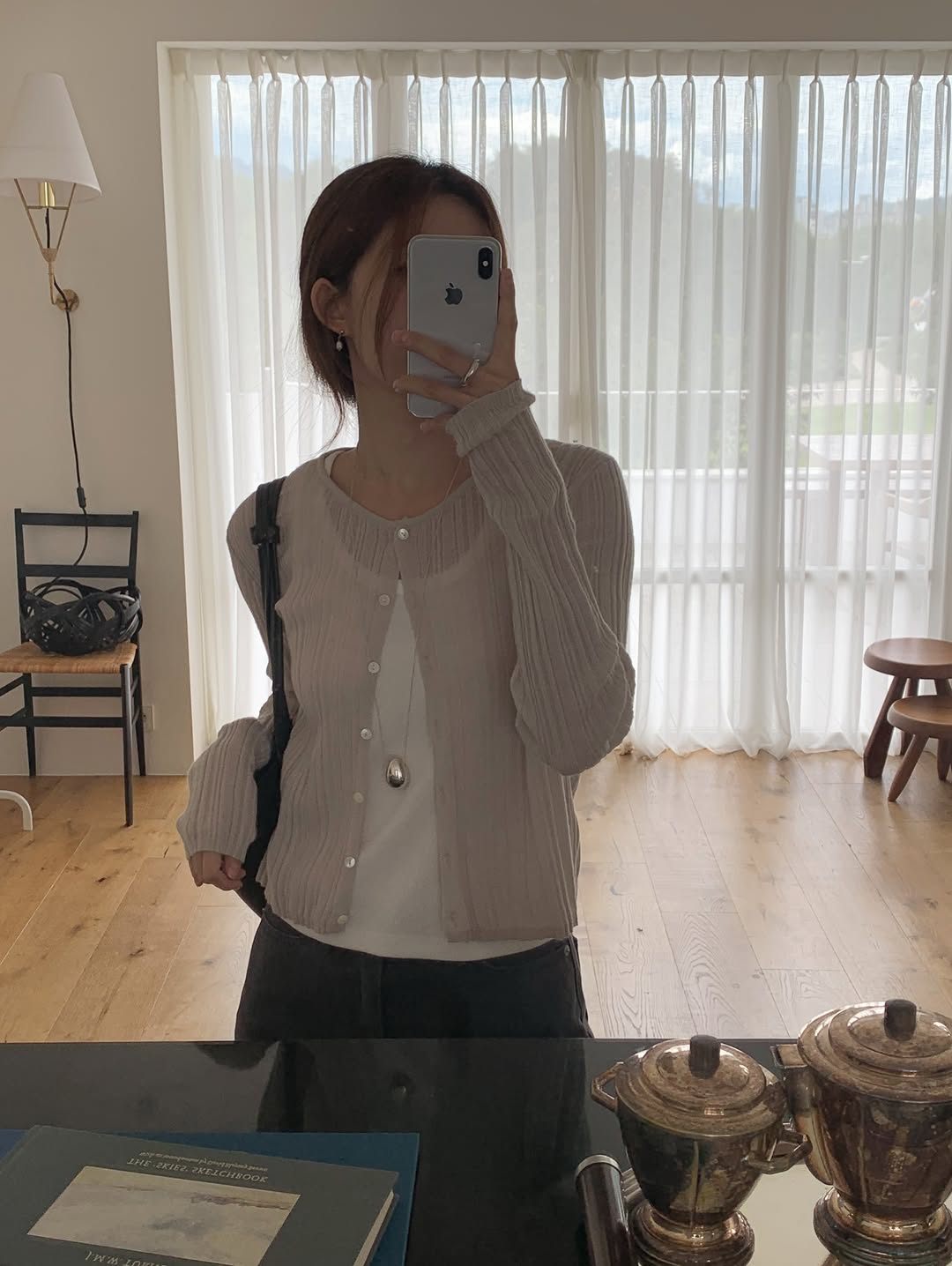 Bella alpaca round cardigan-3col