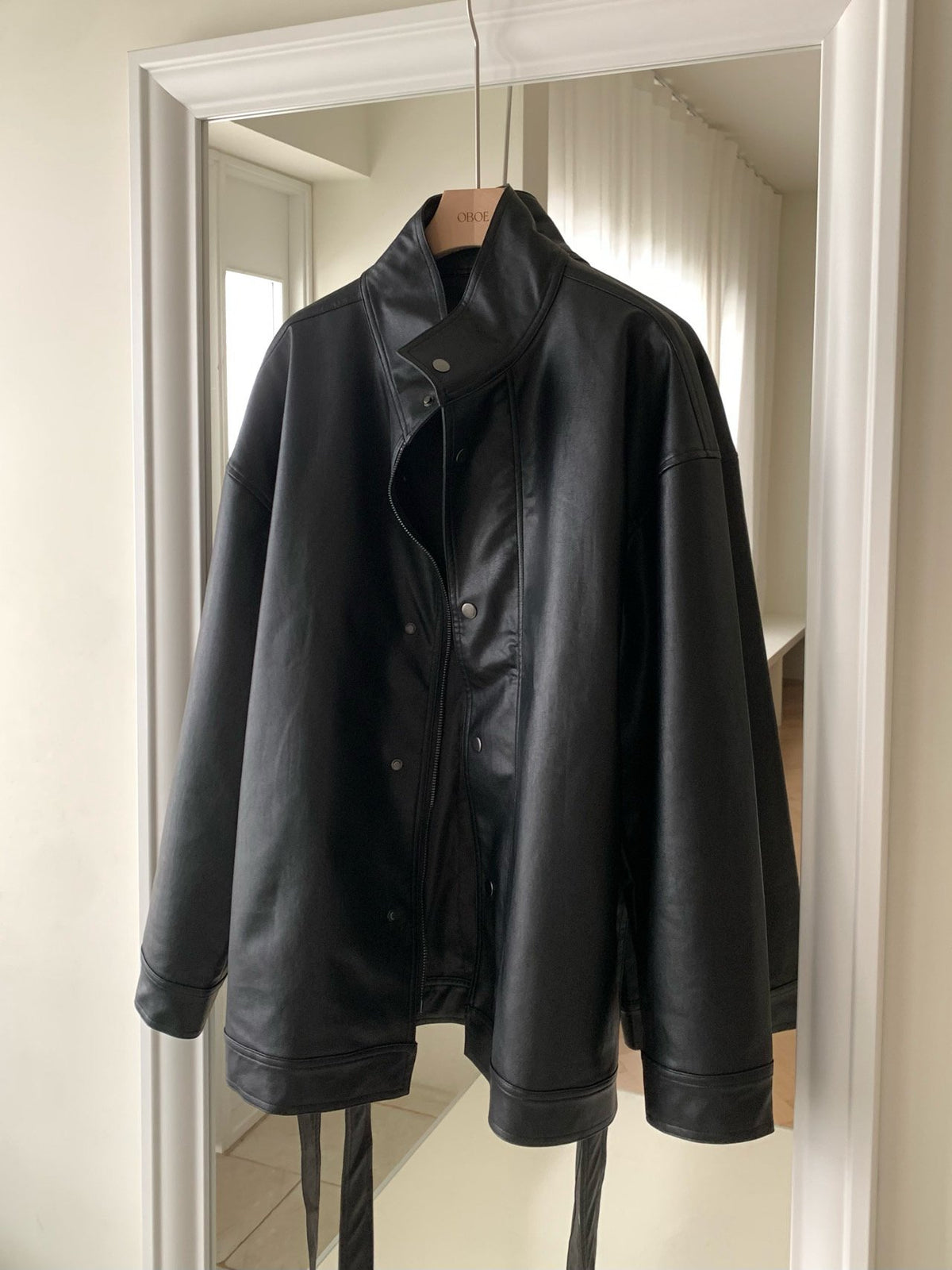 paris half leather jacket