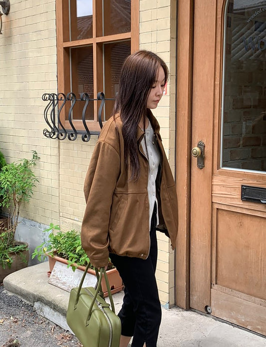 Mented Suede Jacket-2col