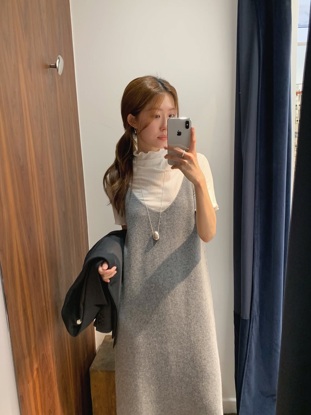 aveline cashmere whole-garment knit onepiece-2col
