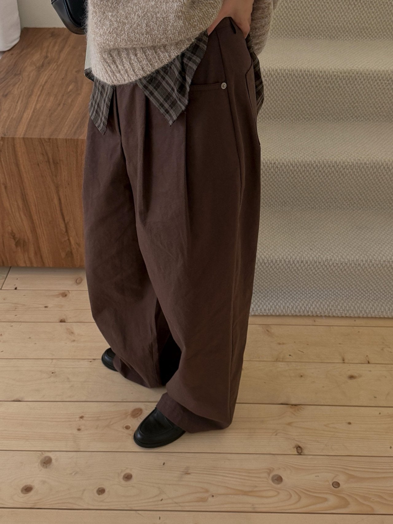 tony cotton pants-2col