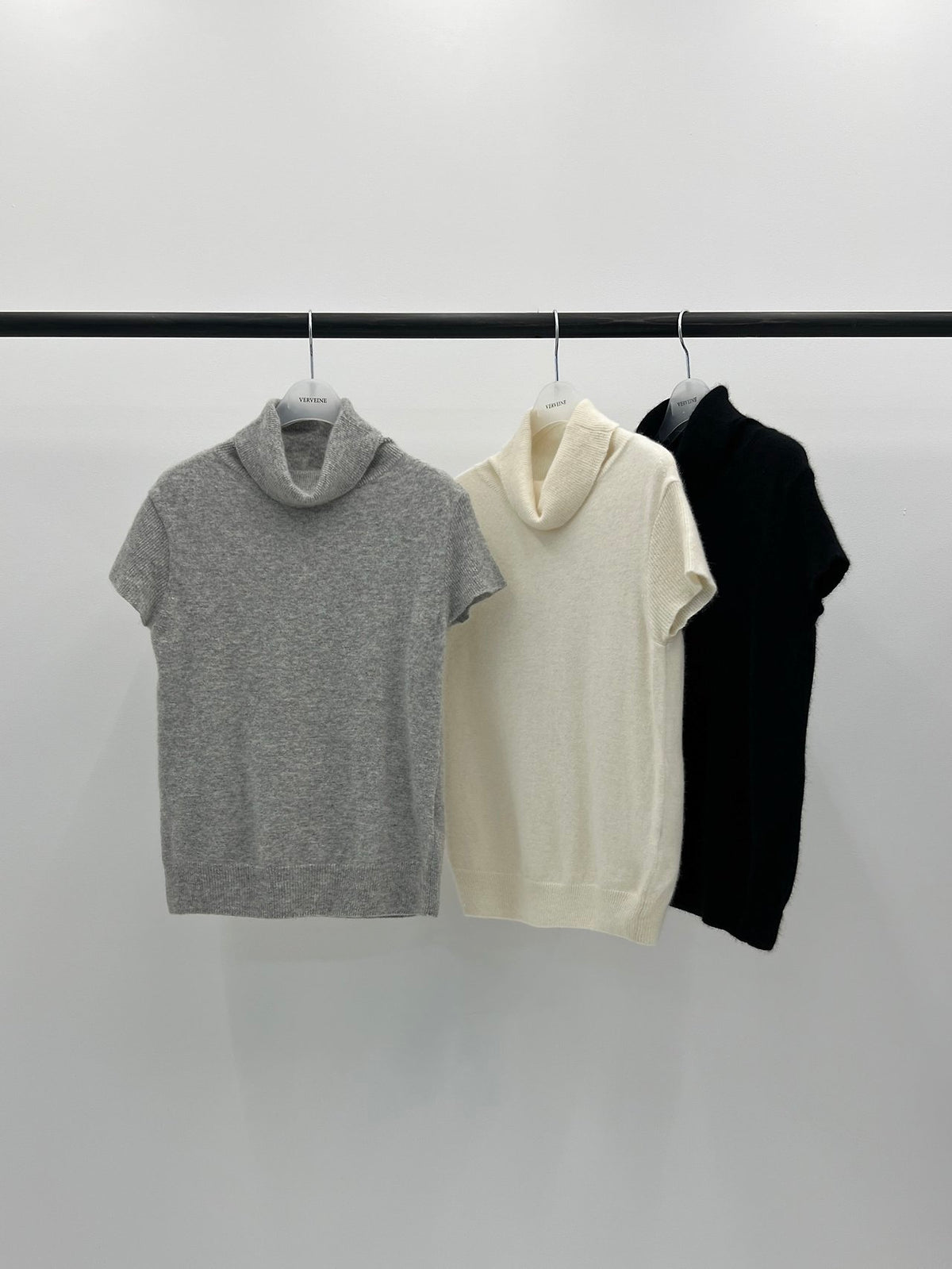 coel fox turtleneck short-sleeve knit-3col
