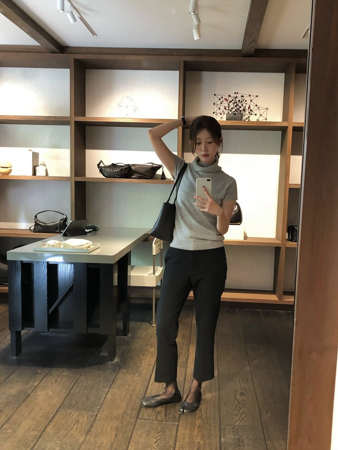 coel fox turtleneck short-sleeve knit-3col