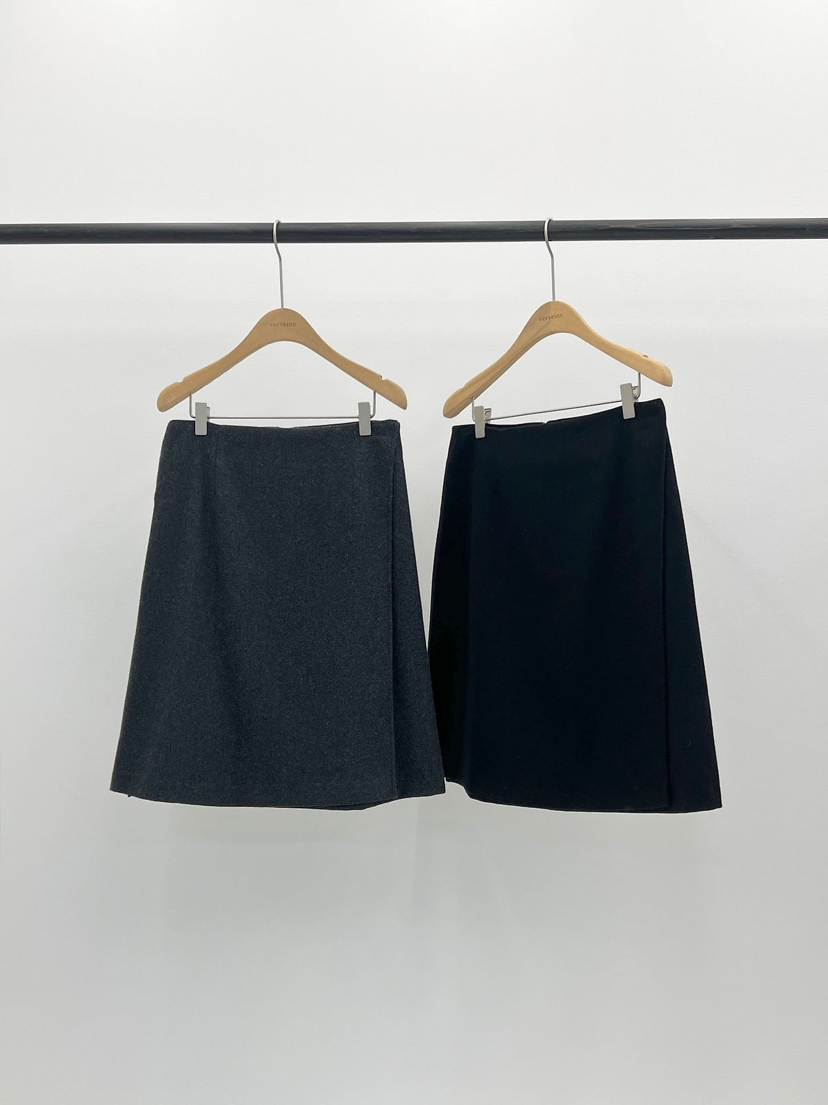 riena wool wrap skirt-2col