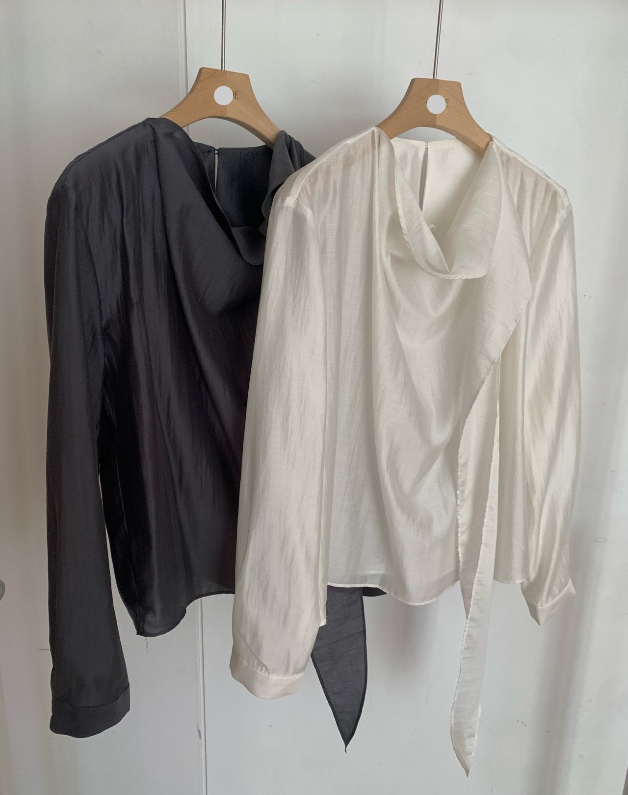 Barrel tie blouse-2col