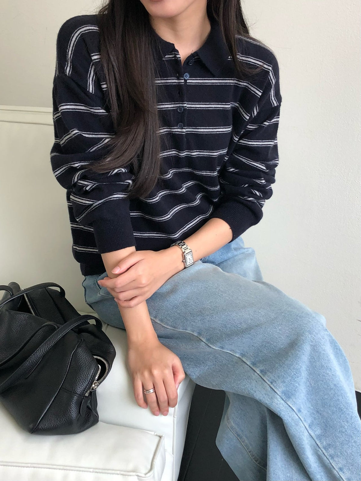 urban stripe knit-3col