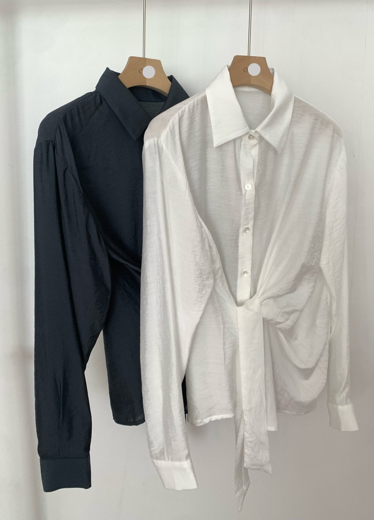 Veil wrap blouse-2col