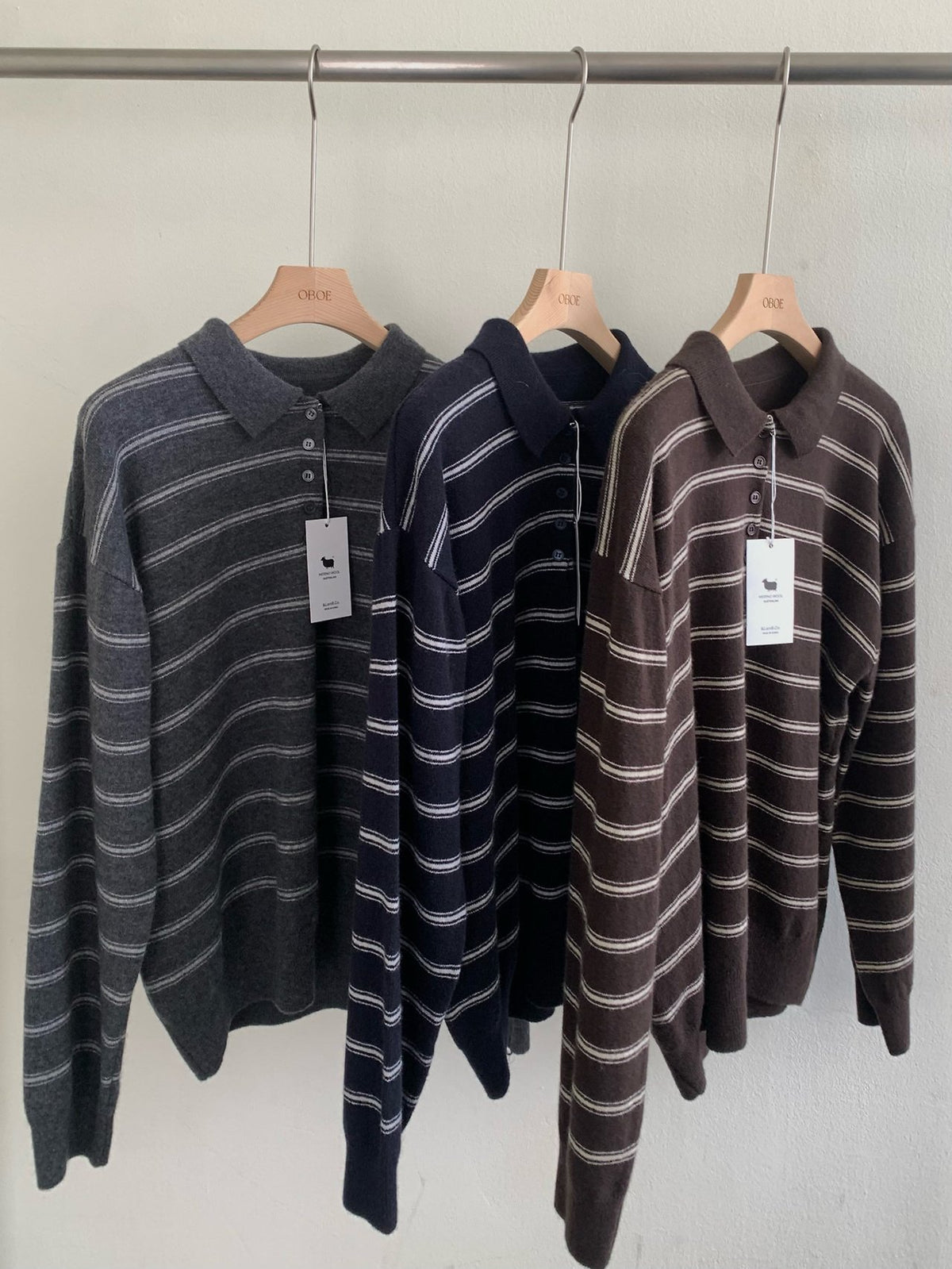 urban stripe knit-3col