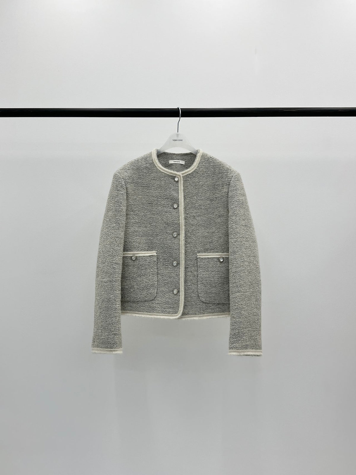 rowen contrast tweed jacket