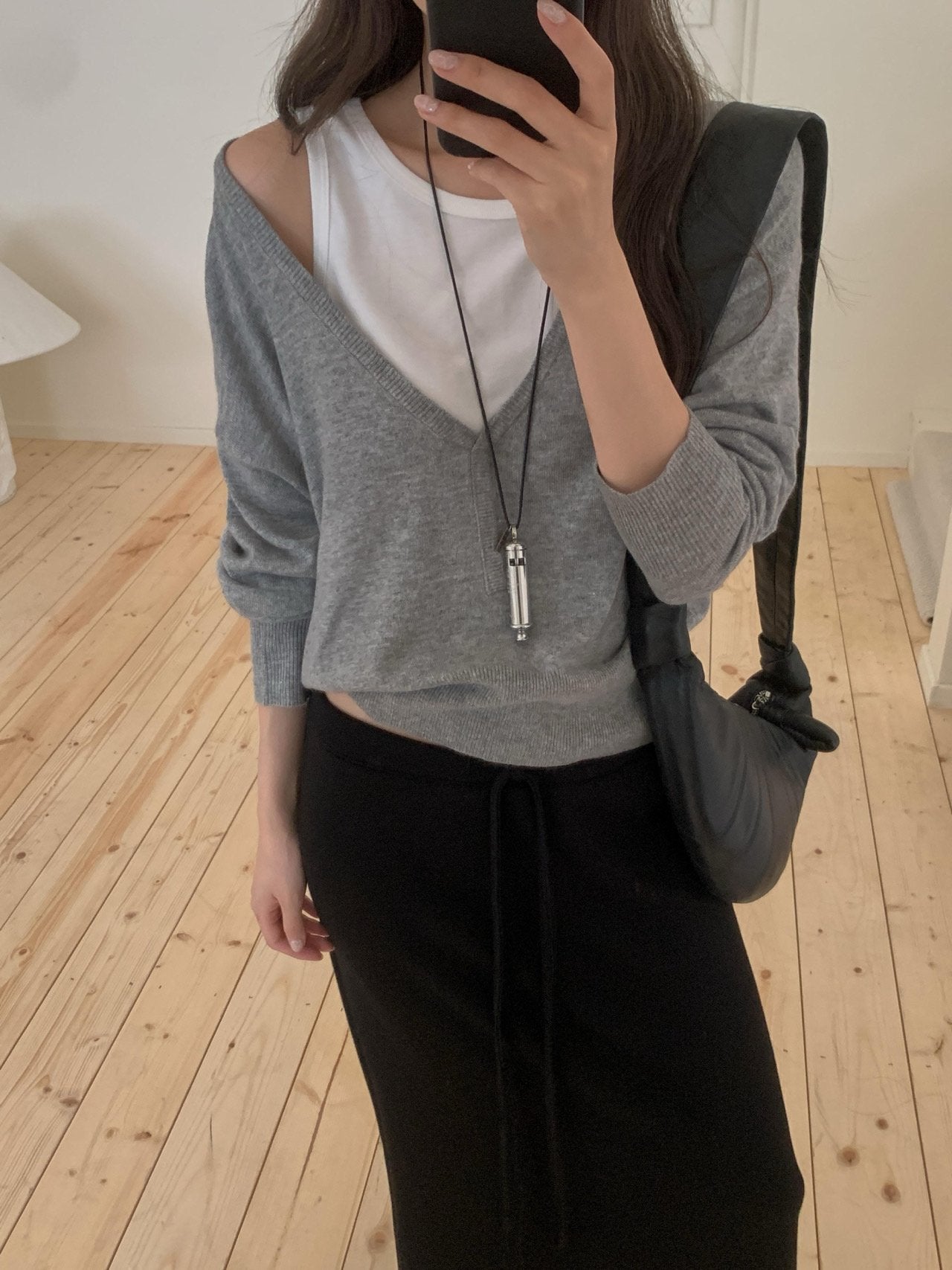 low neck knit-3col