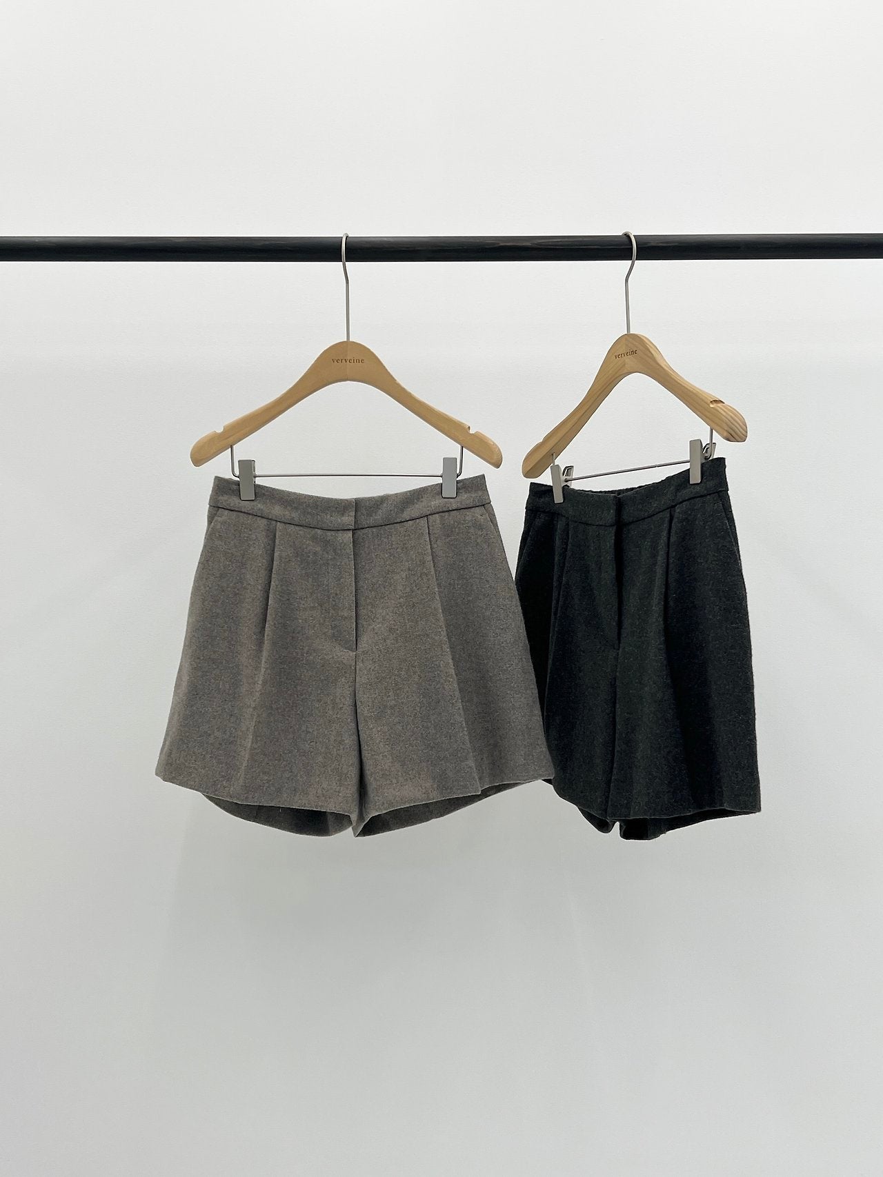 della wool half pants-2col