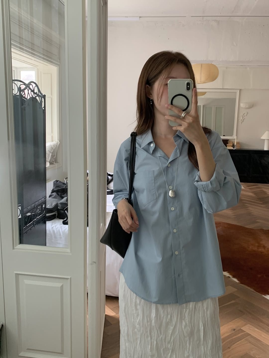 Claire silk cotton shirt-5col