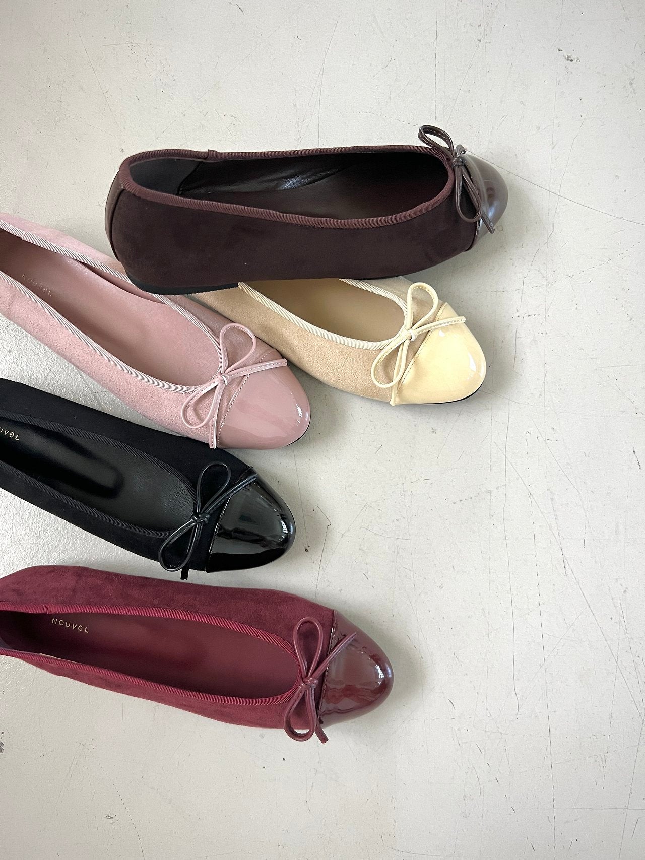 Autumn suede ribbon flats