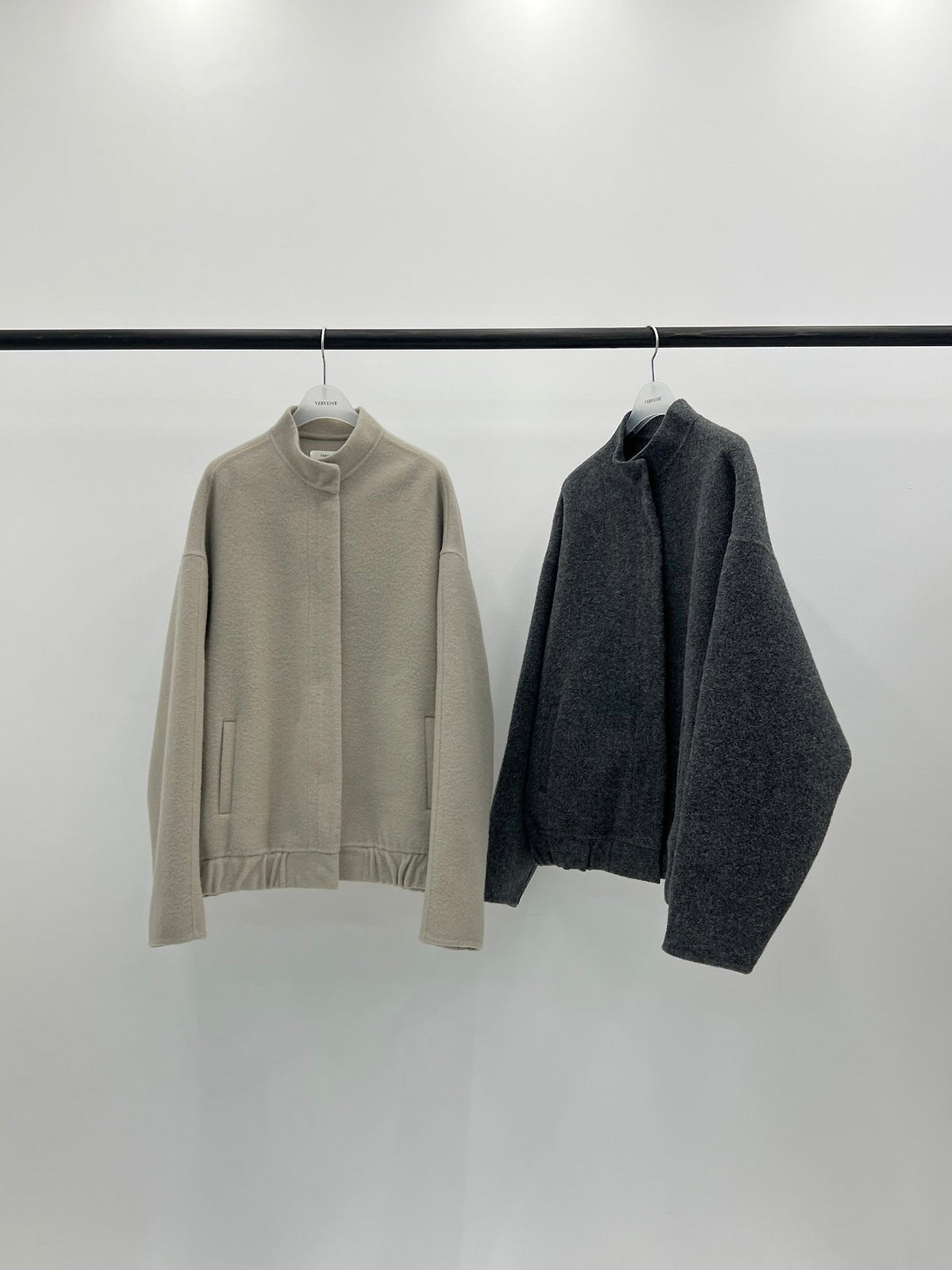 delphine wool handmade blouson-2col