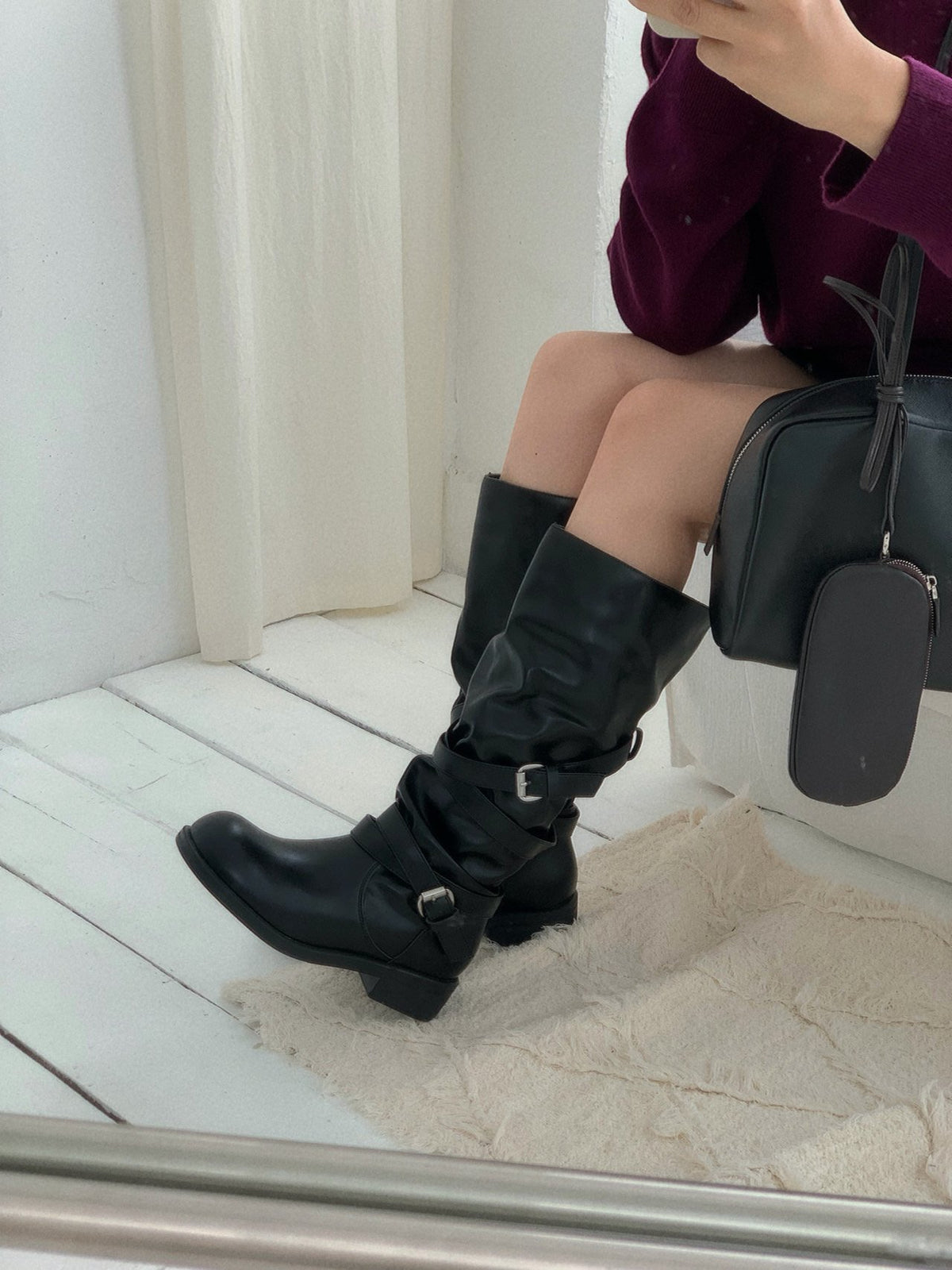 vintage belt boots-2col