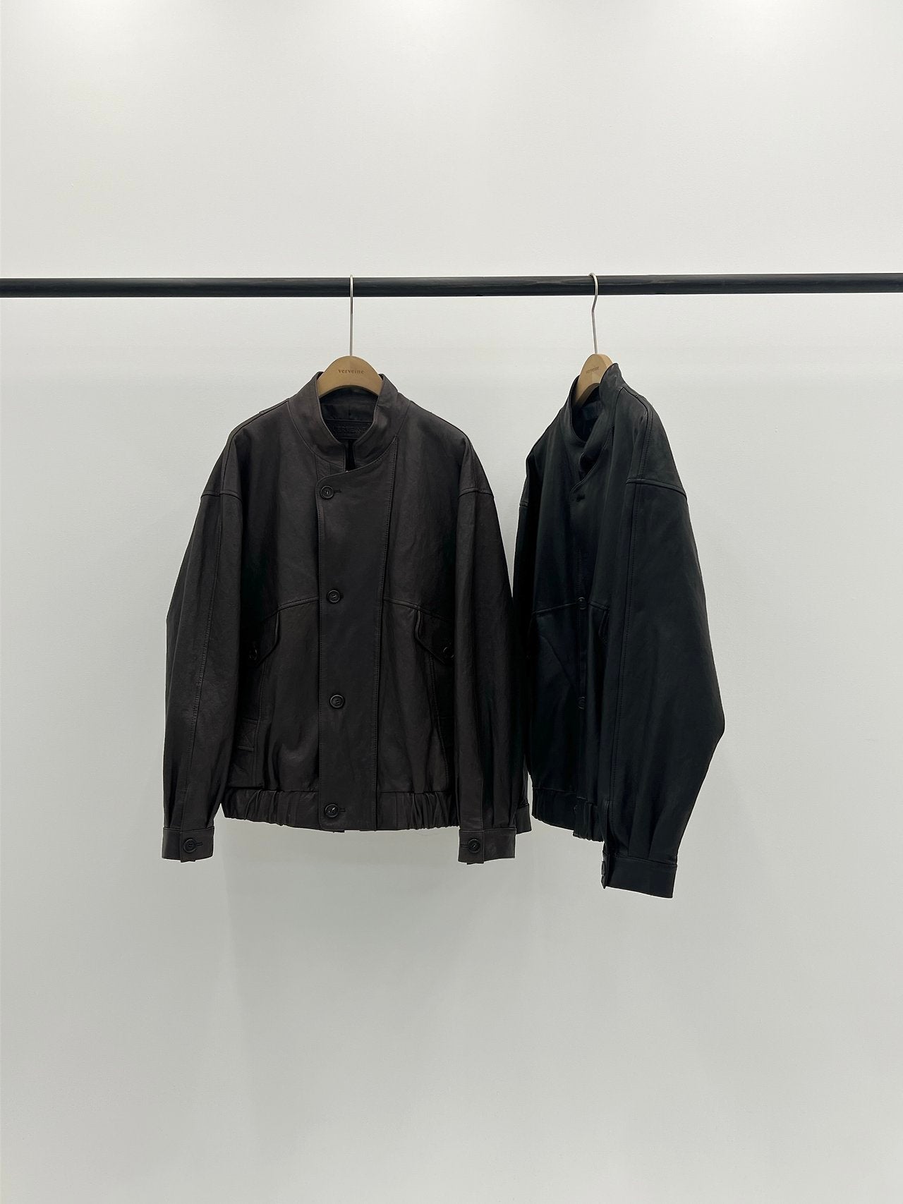 Hale lambskin leather blouson-2col