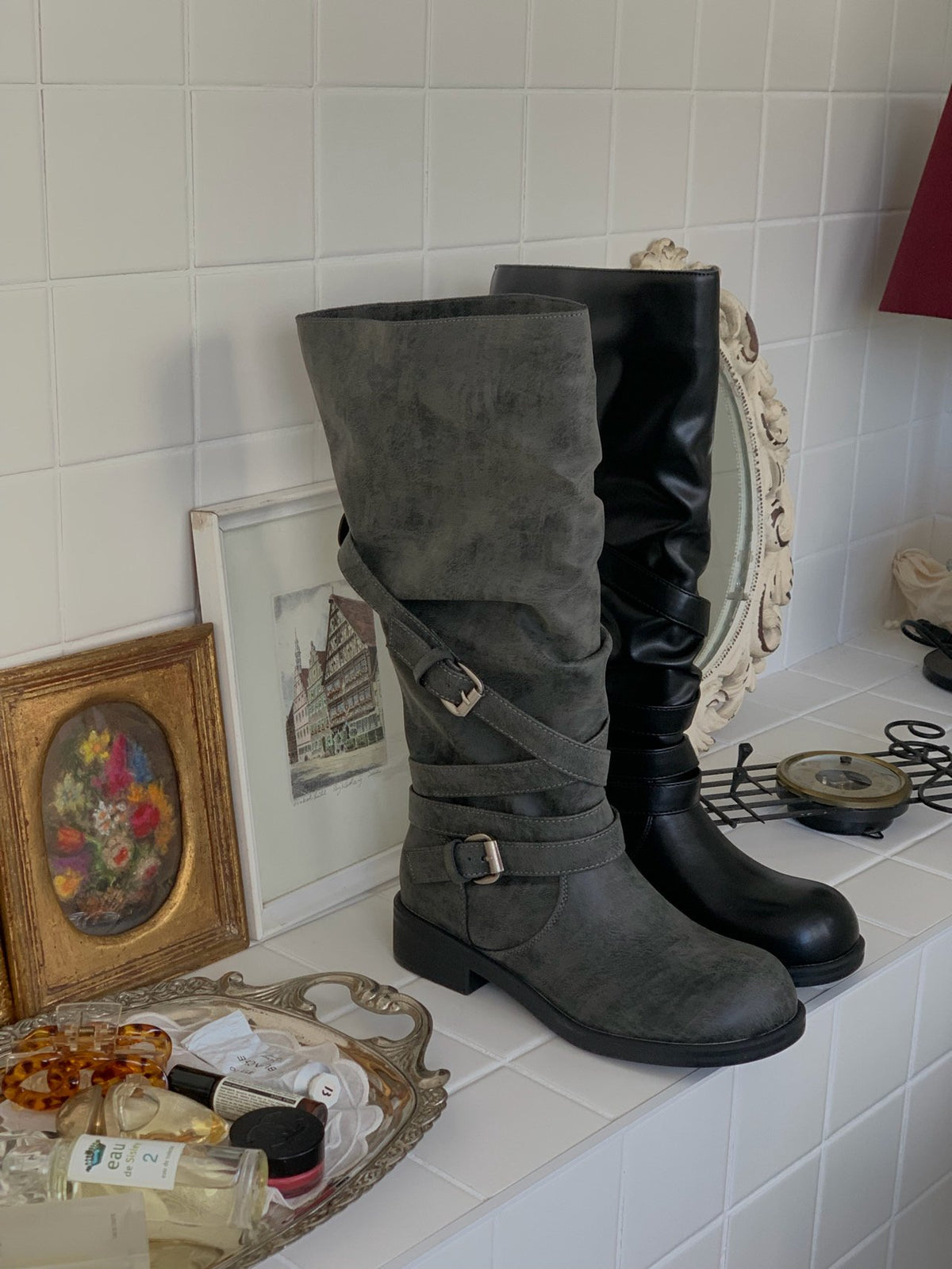 vintage belt boots-2col