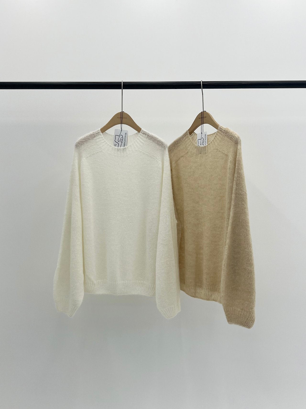 Row mohair balloon knit-2col
