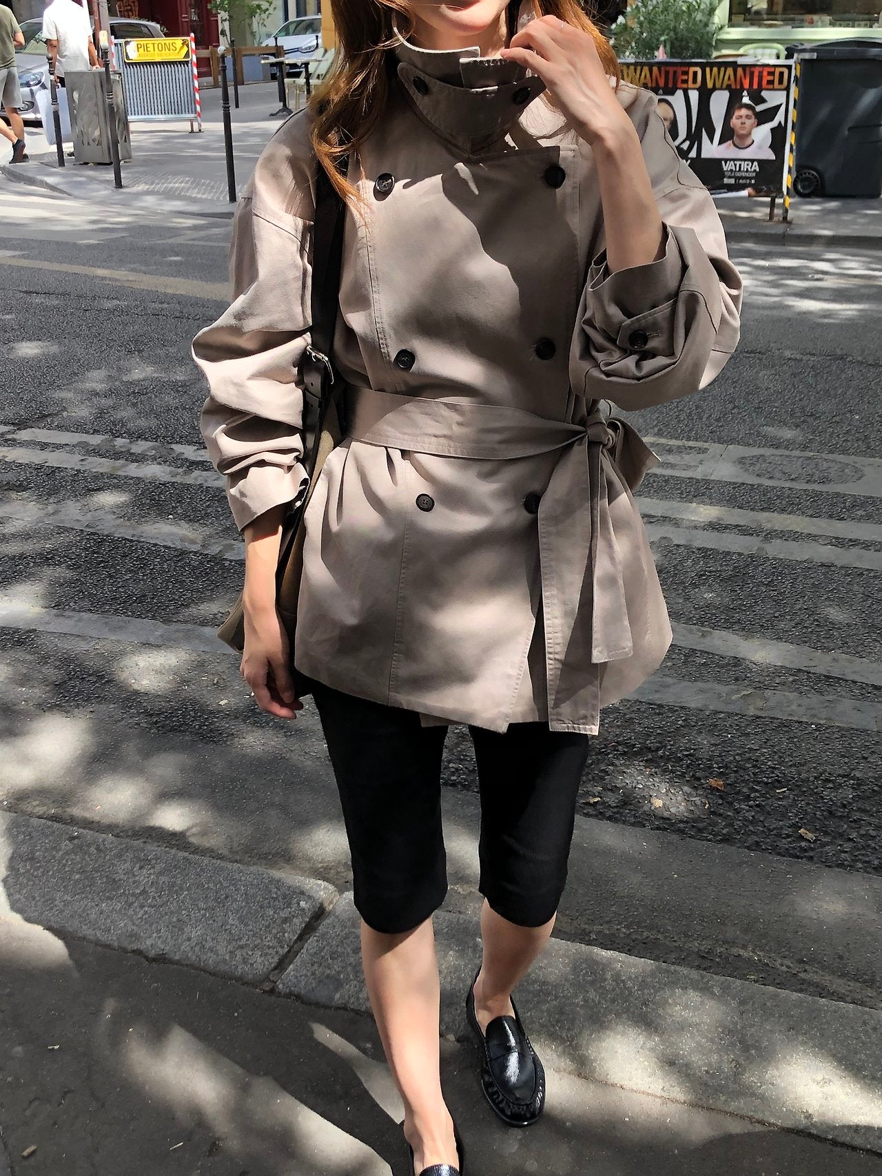 Maren washing half trench jacket-2col
