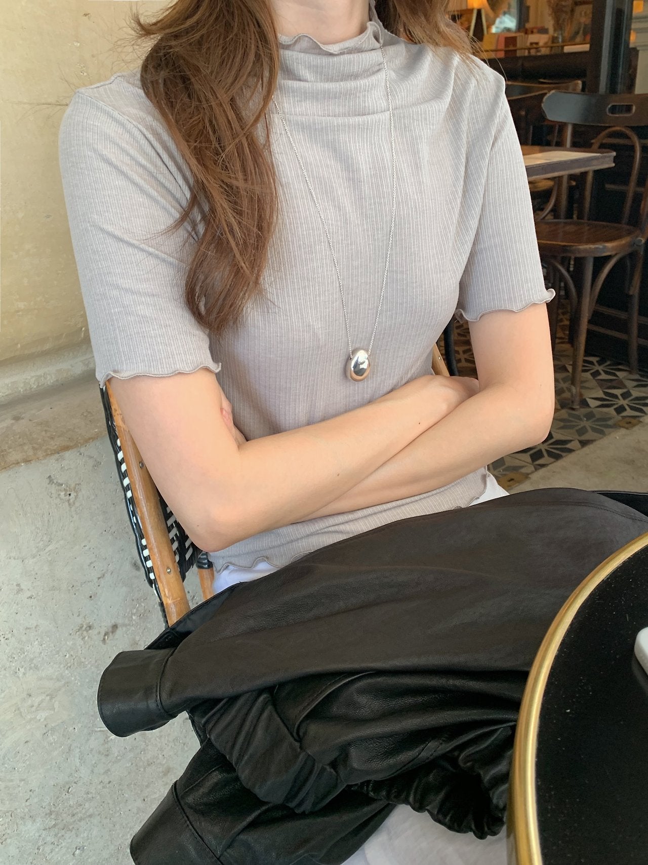 Loen half neck rib T-4col