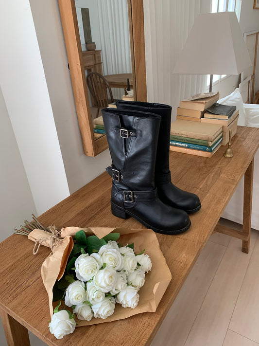 Bennett Buckle Mid-Calf Boots