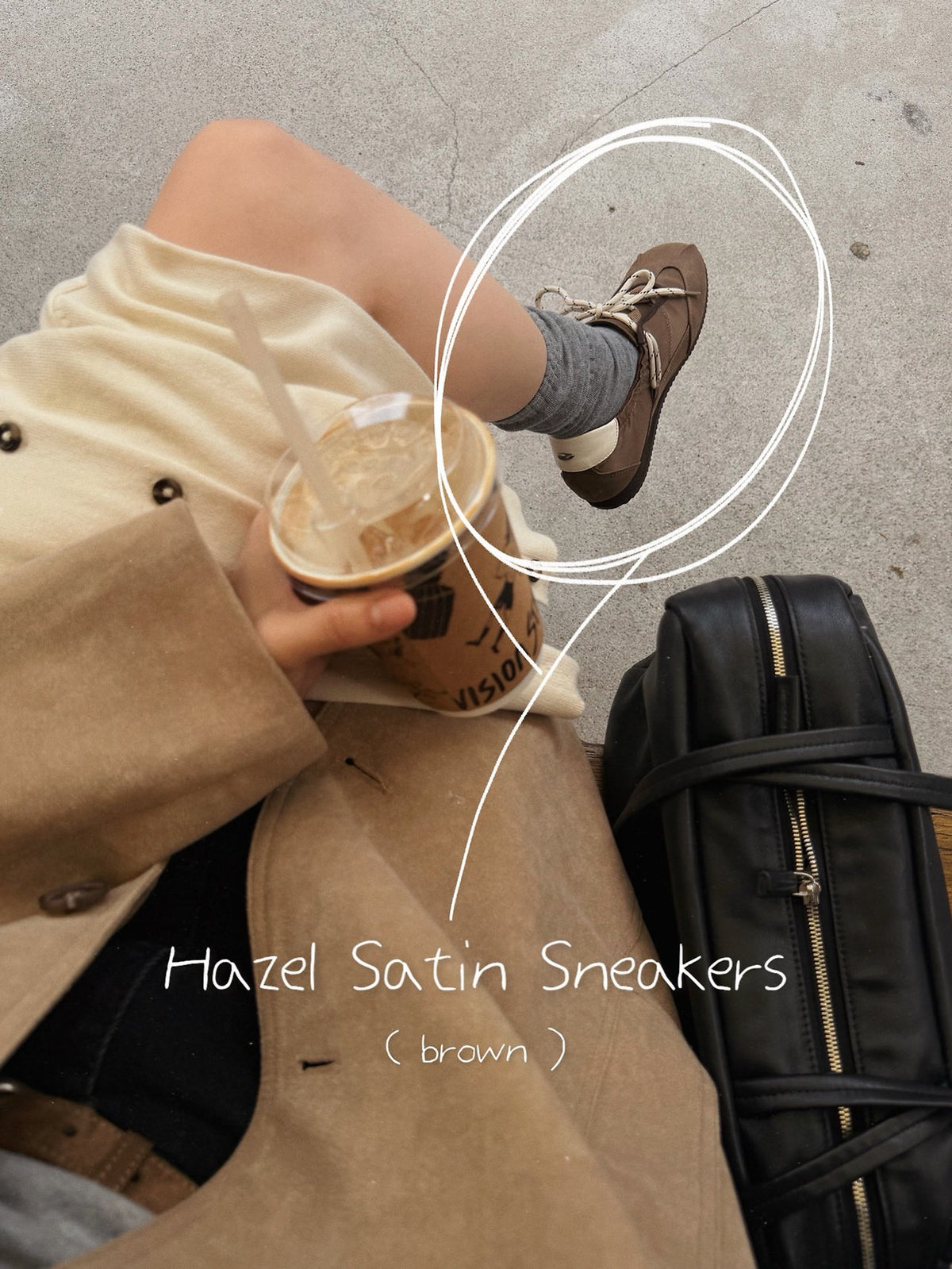 hazel satin sneakers-2col