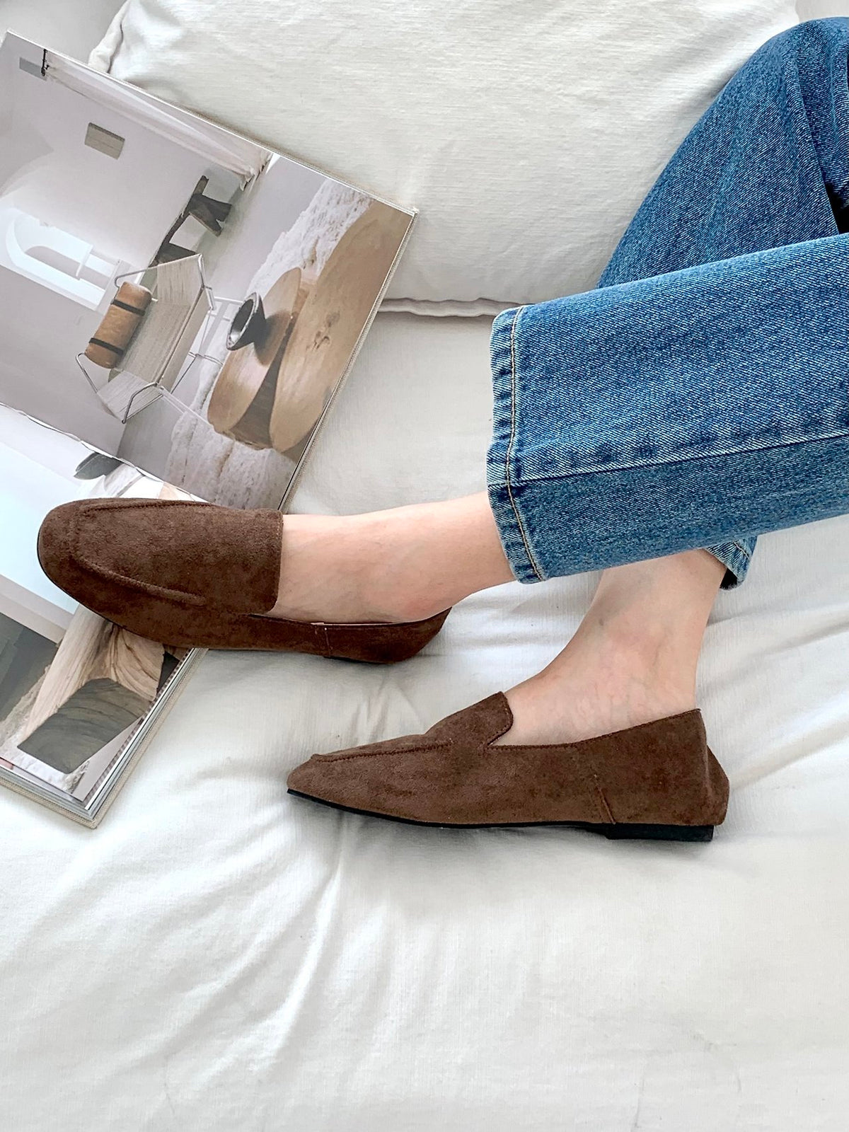 Suede Soft Loafers-4col