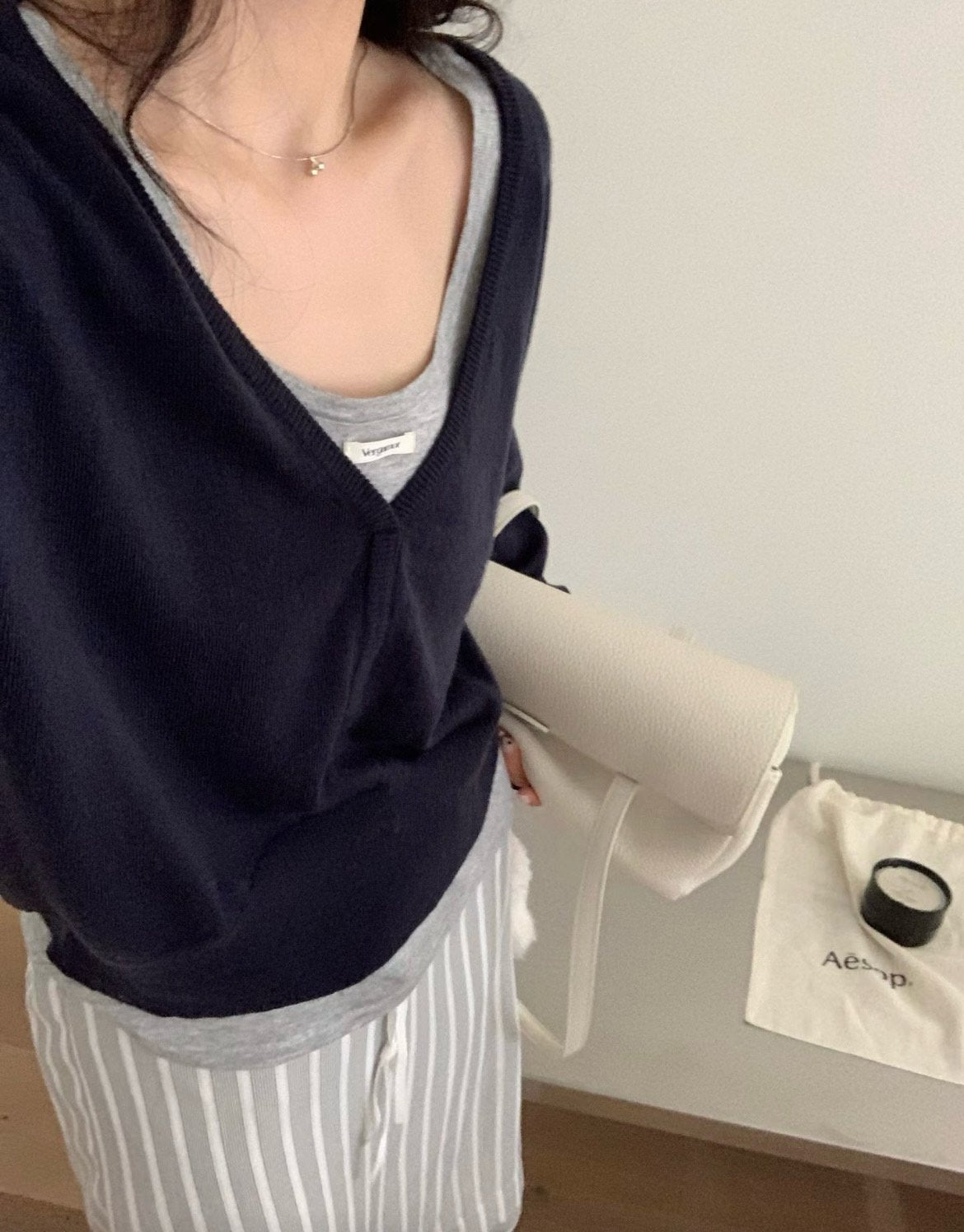 low neck knit-3col