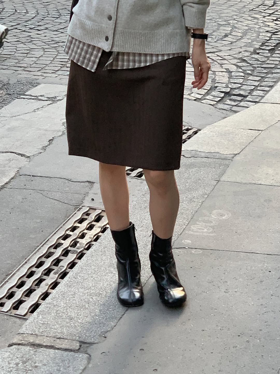 Noel A-line midi skirt-3col
