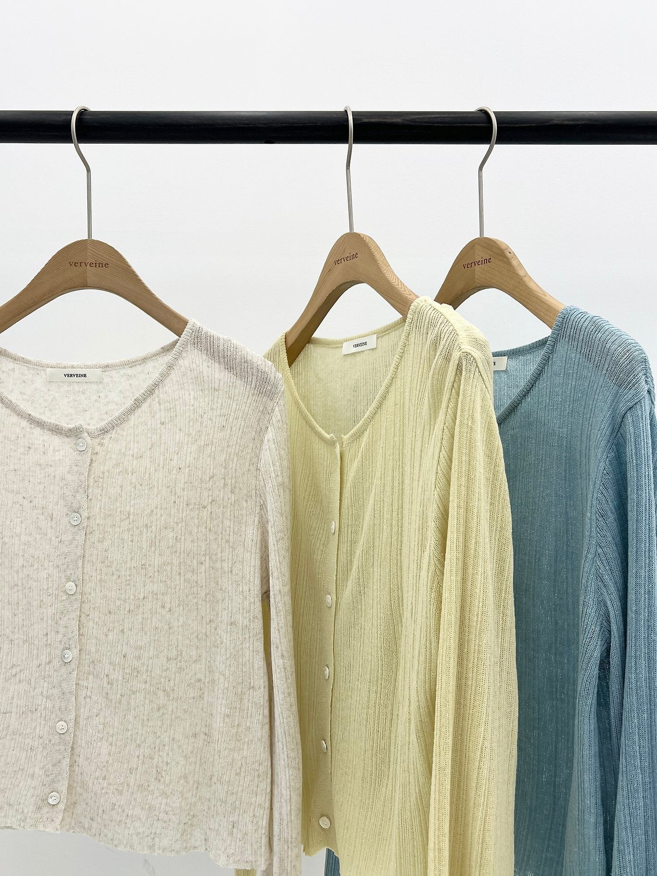 Flex ribbed round cardigan-3col
