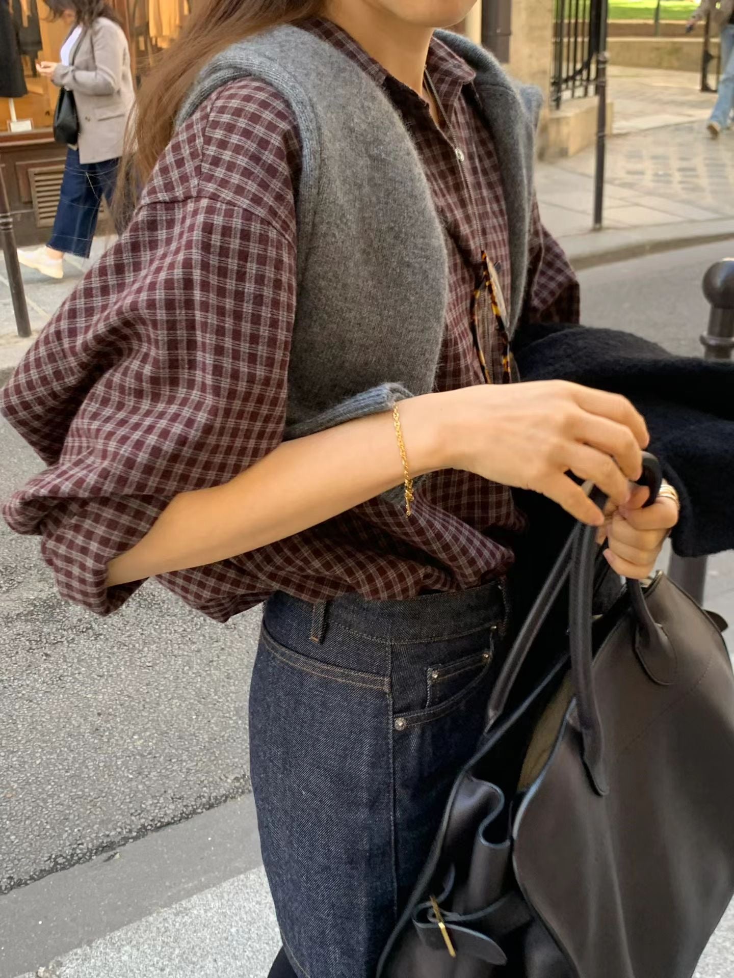 Ounce eve check shirt-2col