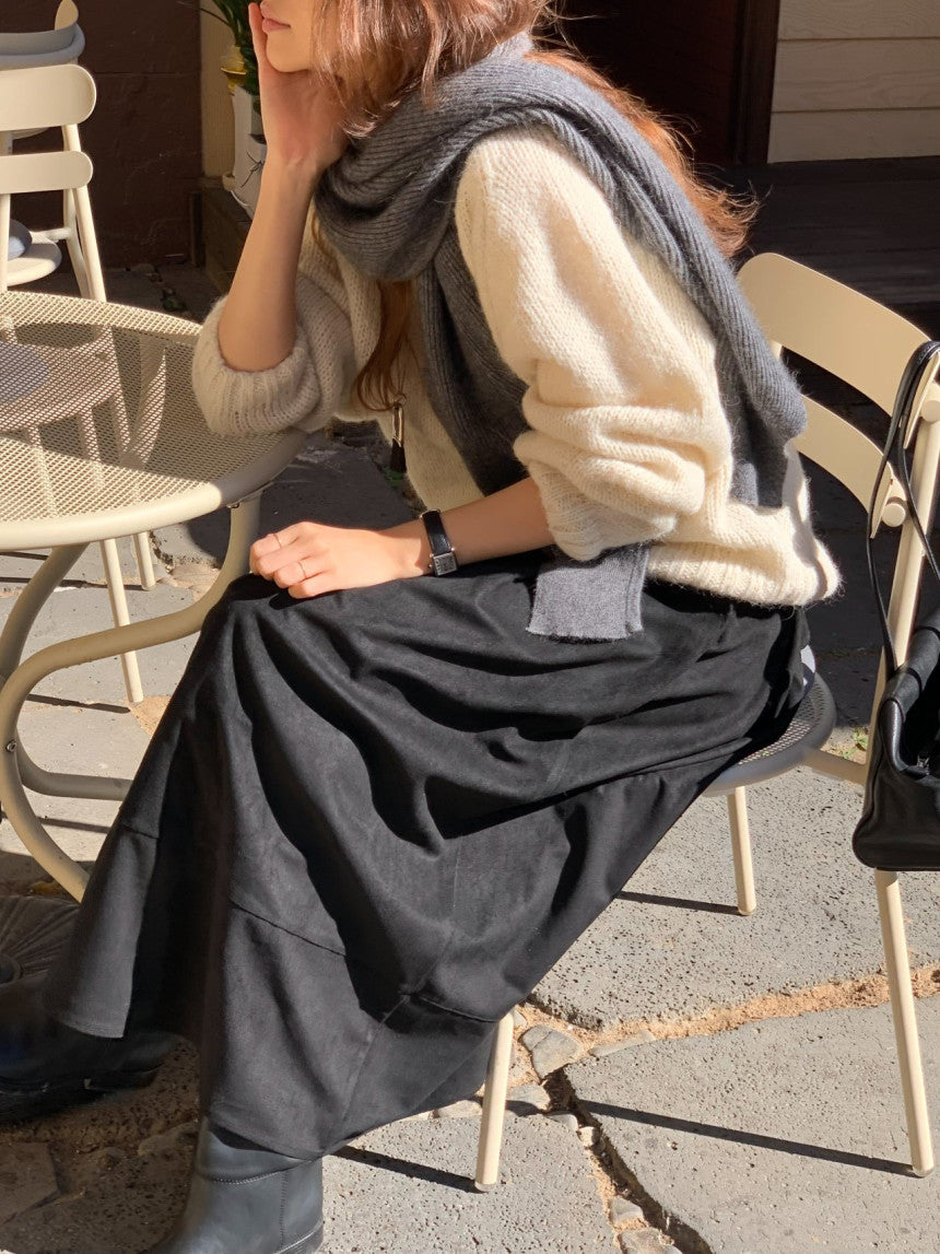 Verona raccoon knit bolero-3col