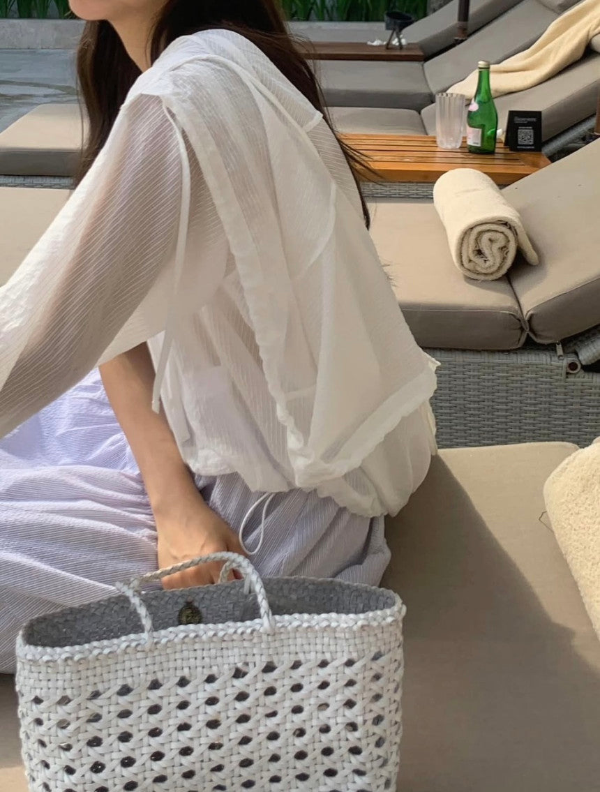 liter pino s.t hood blouse-2col