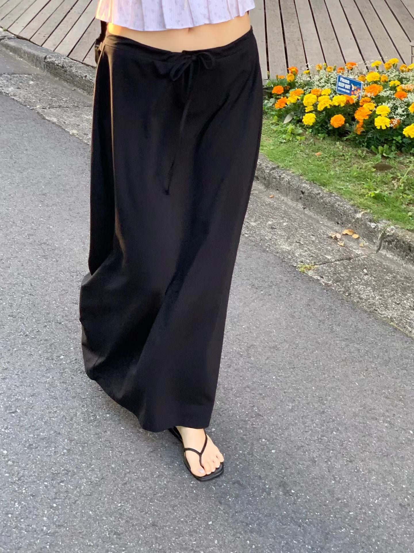 Ounce airy maxi skirt-4col
