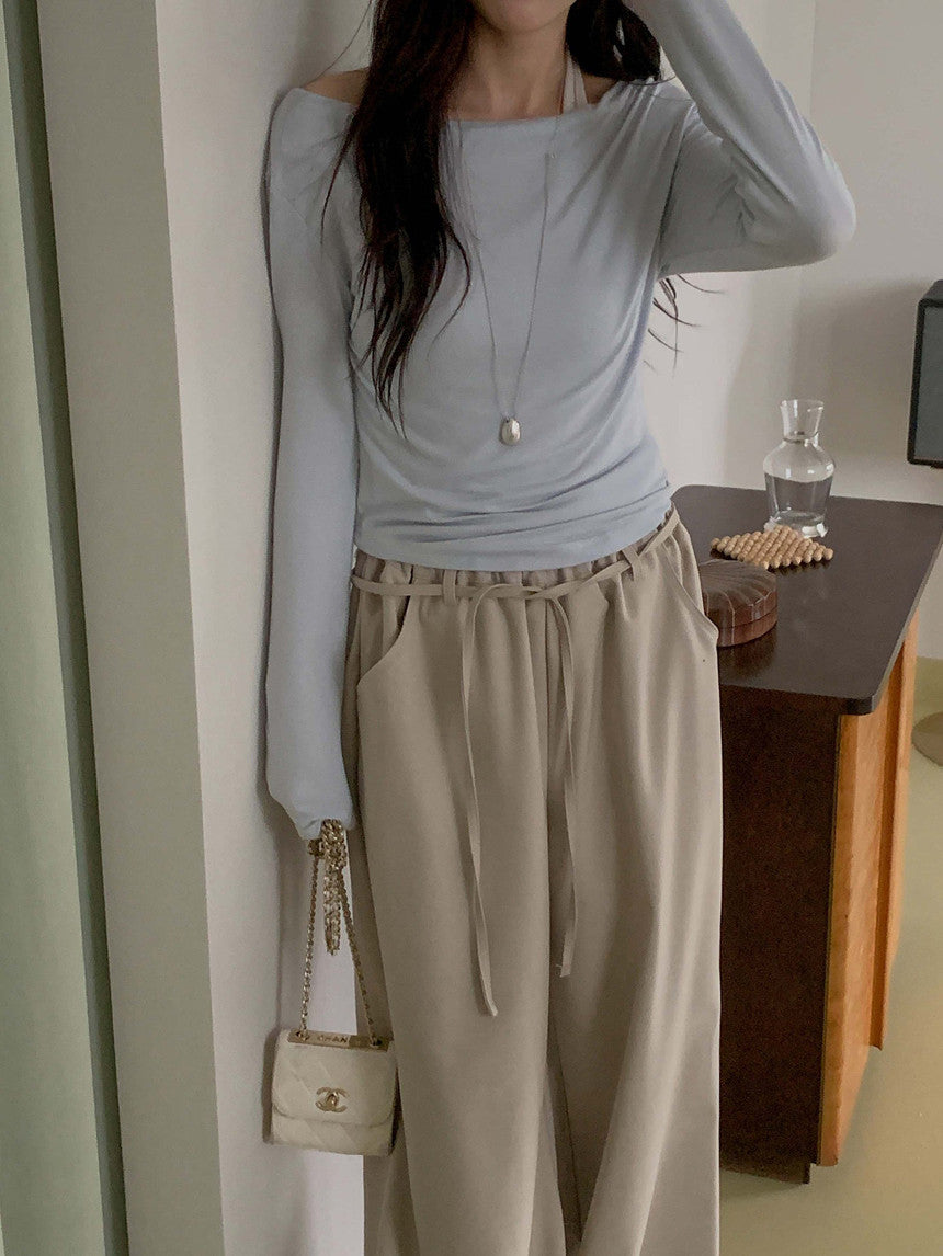 mousse wool slacks-3col