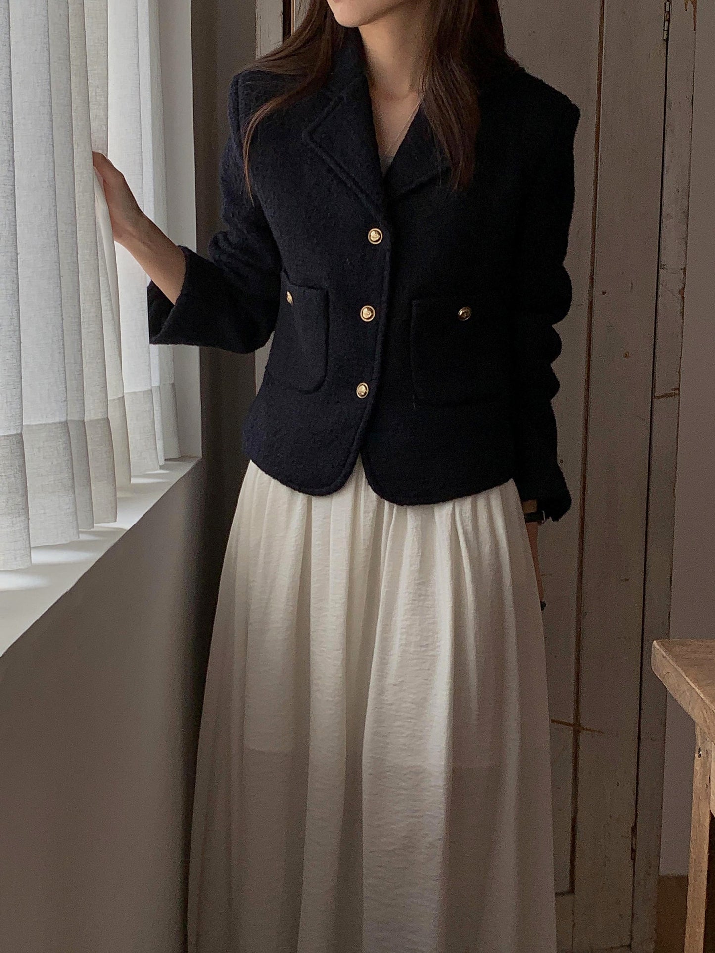 navy即納 New Vianna jacket-2col