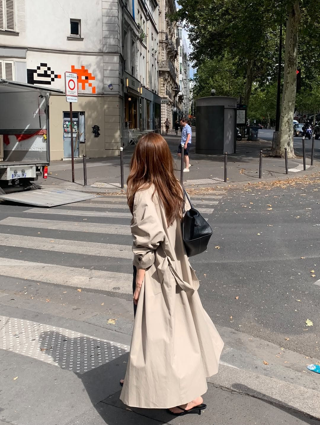 Barnet long trench coat