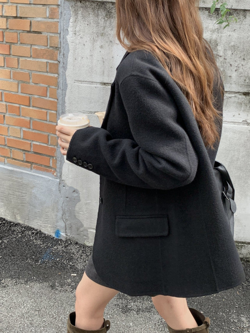 Adele meribo wool handmade jacket-2col