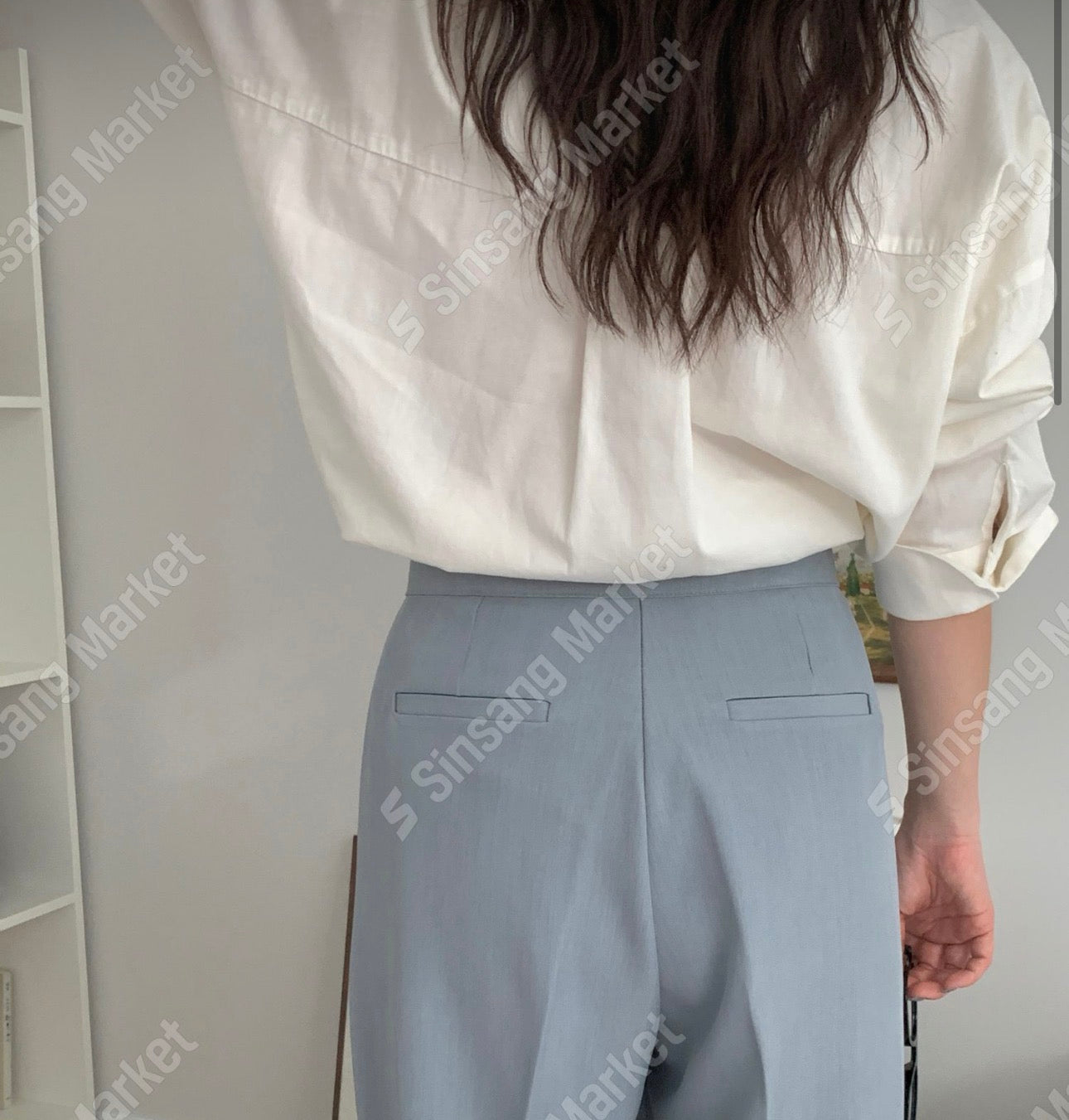 one pintuck semi-wide slacks-5col ショート丈あり