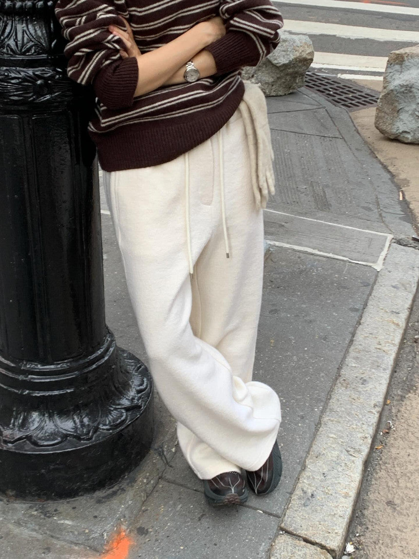 roi wool banding pants-3col