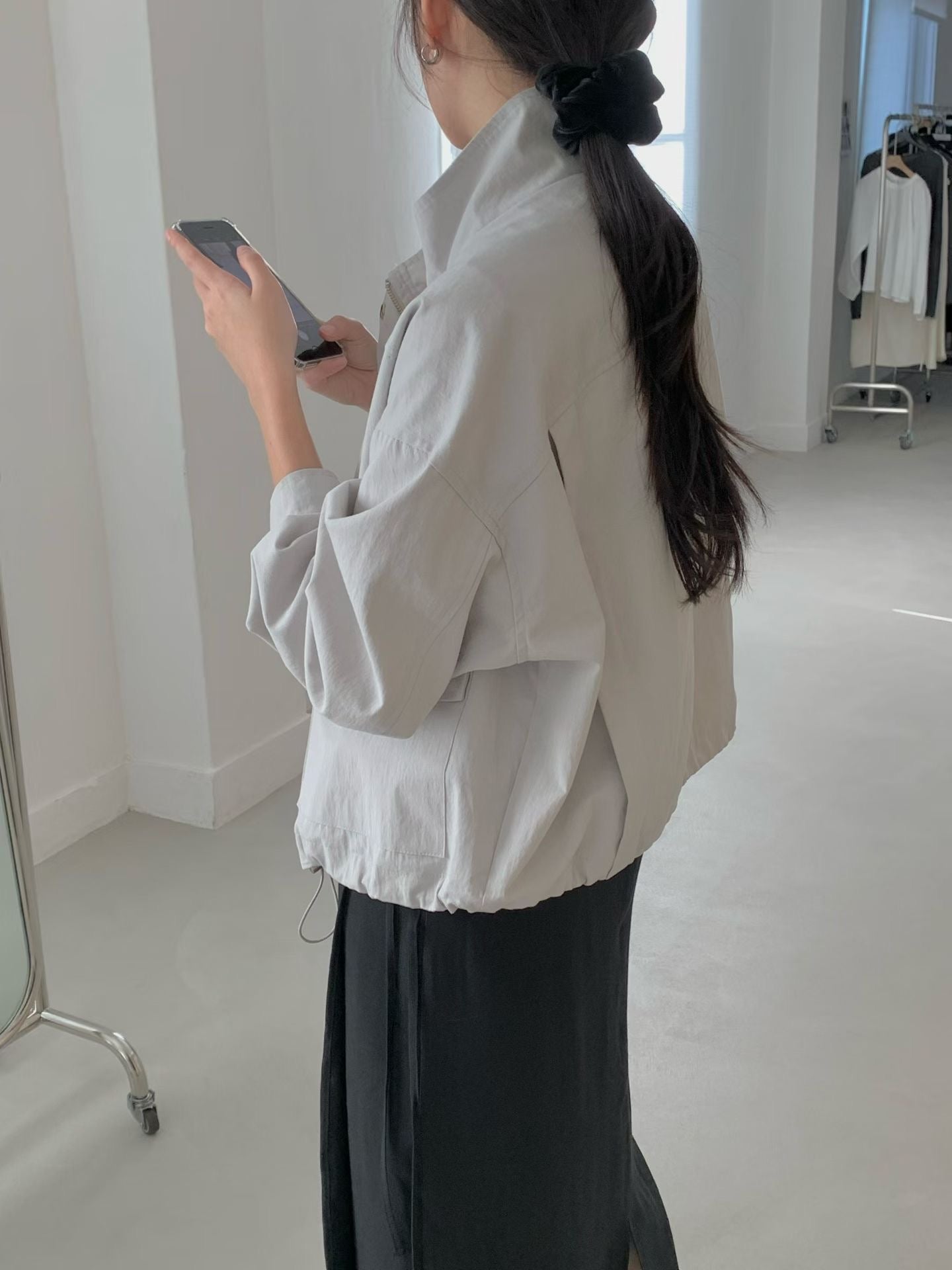 Millan short bomber jacket-3col