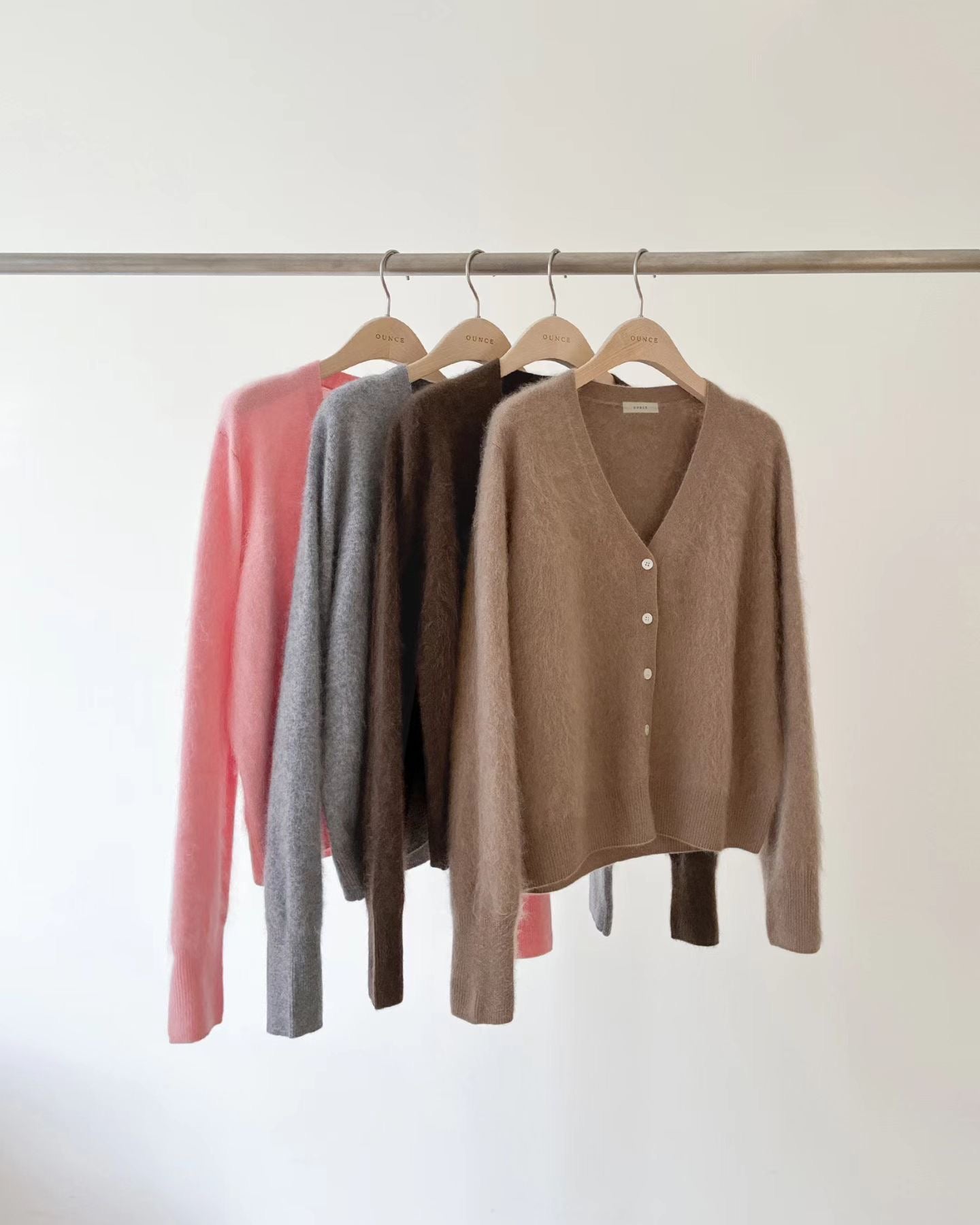Ounce cash brush cardigan-4col