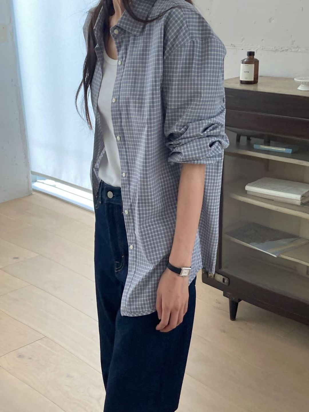 Lowdon check shirt-2col