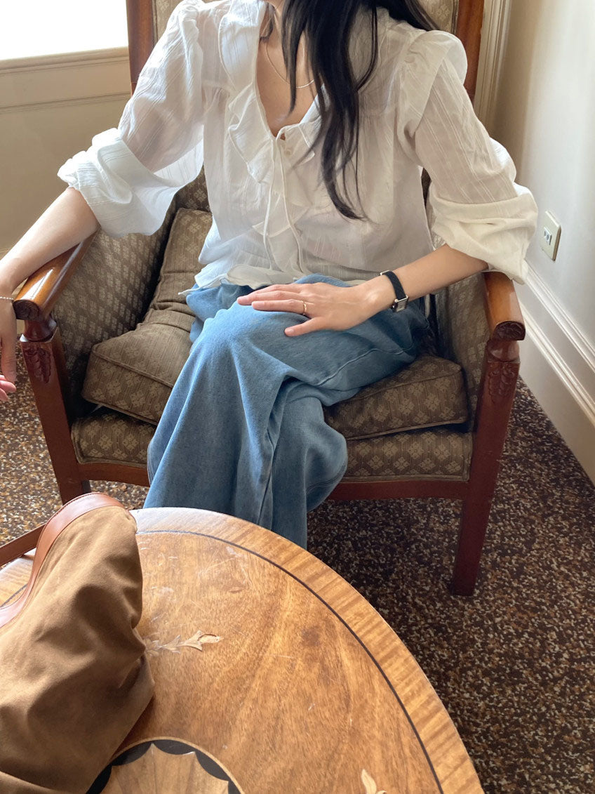 ruffle blouse-2col