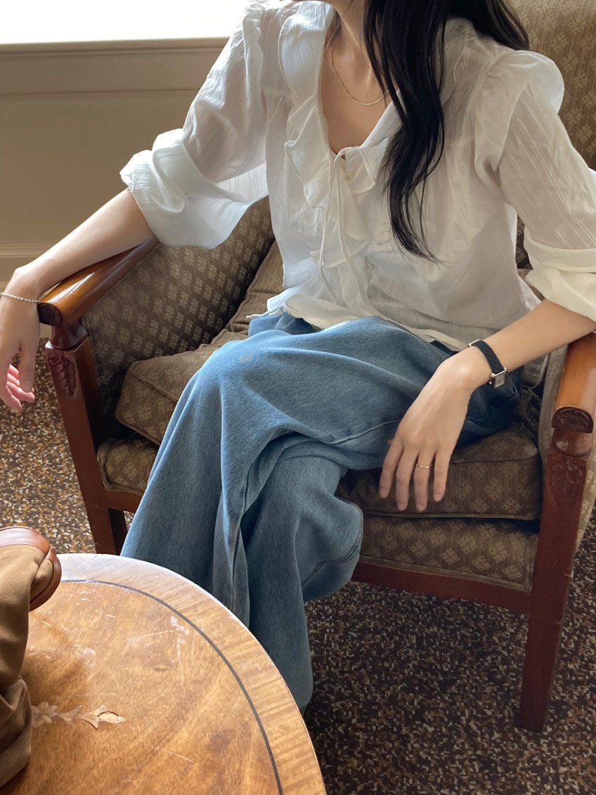 ruffle blouse-2col